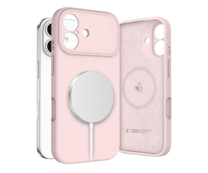 Etui / obudowa na smartfona Tech-Protect Silicone Magsafe do Iphone 17 Pink Pearl